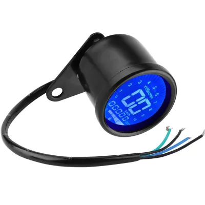 Image de Ecran LCD universel pour moto, tachymètre, compteur kilométrique, compte-tours, instrument multifonctions