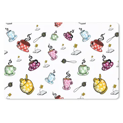 Produktbild von MuchoWow® Mauspad Mousepad Tee - Tassen 27x18 cm - Mousepads - Maus Mat - Pad - Mausunterlage - Büroartikel - Desk Matten