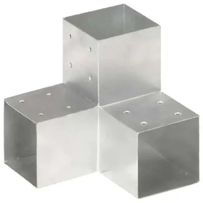 Produktbild von Y-Pfostenverbinder - Pfostenanker - Set mit 4 Stück - Edelstahl rostfrei - 101 x 101 mm - Silber