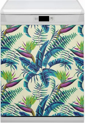 Produktbild von Magnet Folie für Geschirrspüler Magnete  Geschirrspüle Magnet für Spülmaschine 60x70 cm Nachbildung - Tropenbild