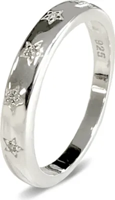 Produktbild von Neu Bling 9NB-0299 56 Silber Damen Zirkonia Stern Ring - Silber - Zirkonia - Stern - Größe 56 - Silber