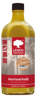Produktbild von LEINOS Hartwachsöl Sandgelb 0,25 l – Hartwachsöl innen, für Böden & Möbel