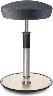 Produktbild von Sitz- Stehhocker Free Tall Hutsitz Camira Rivet Anthrazit Chrom /cremeweiß.