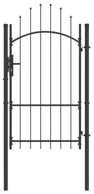 Obrázok produktu pre Záhradná brána so zámkom sivá 100 x 175 cm oceľová