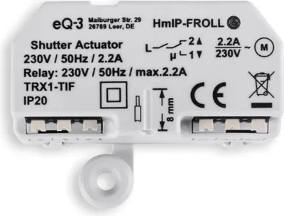 Produktbild von Homematic IP Rollladenaktor Unterputz (Sprachbefehle über Amazon Alexa oder Google Assistant, benötigt einen Homematic IP Access Point)