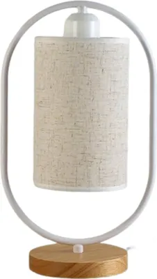 Produktbild von LED-Nachttischlampe, Schlafzimmerlampe mit modernem Stoffschirm, elegante Design-Tischlampe für Schlafzimmer, Wohnzimmer, Esstisch, Büro (5-W-LED-Birne)