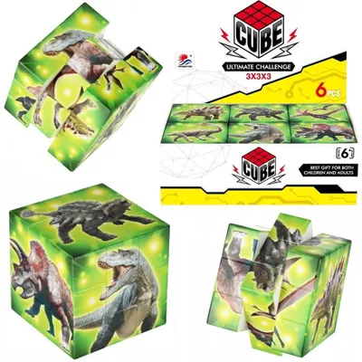 Produktbild von Logik-Puzzlewürfel mit Dinosauriern – Trifox