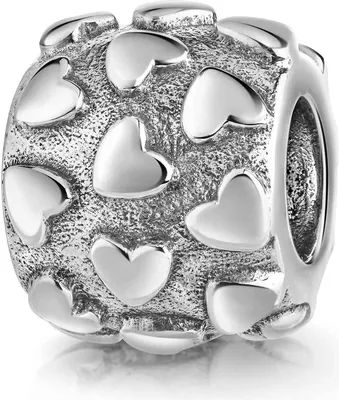 Produktbild von MATERIA by Matthias Wagner 925 Silber Bead Herzen Liebe Kugel Element 8x11mm 778