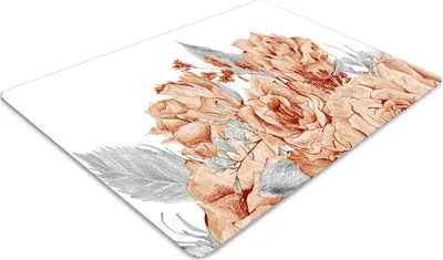 Obrázek produktu pro Podložka pod kancelářskou židli 120 cm x 90 cm Podložka pod kancelářskou židli - Kvetoucí růže
