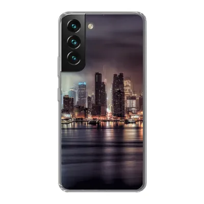 Produktbild von MuchoWow® Handyhülle Schutzhülle Hülle für Samsung Galaxy S22 New York - Sturm - Skyline Silikon Softcase Handy Hülle - Mobiltelefonhülle