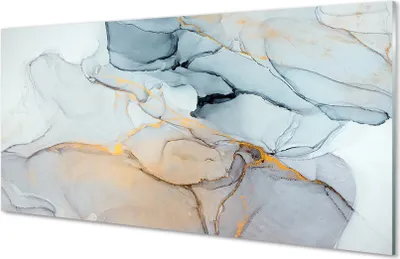 Produktbild von Glasbilder 100x50 Wandkunst Stein Abstraktion Flecken