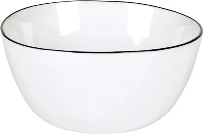 Produktbild von Piana Schüssel klein Porzellan, D 14 cm, H 7 cm, Dekor Rand weiß / basalt