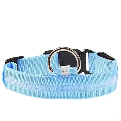 Obrázek produktu pro CHPN - LED obojek - Obojek pro psy - Obojek - Světlomodrá barva - Velikost L - 45-52 cm - Obojek pro zvířata - Obojek