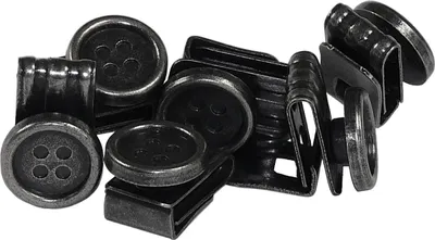 Produktbild von Knopfclip in 4 Farben 6 er Pack