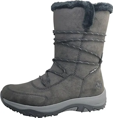 Zdjęcie produktu dla Buty damskie Rieker Na luźne wkładki Buty zimowe Szare Rekreacyjne, Rozmiar buta:39 EU