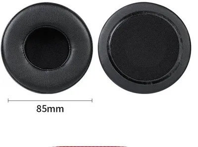 Immagine prodotto di Custodie universali rotonde per cuffie, custodie in schiuma, copri-auricolari, ricambi per cuffie - nero 85 mm