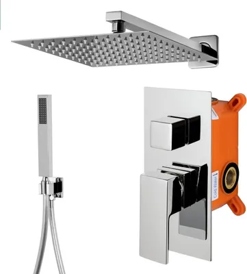 Produktbild von BADLAND Unterputz Brausegarnitur Duschset Armatur VERCHROMT MISCHERARMATUR BOX