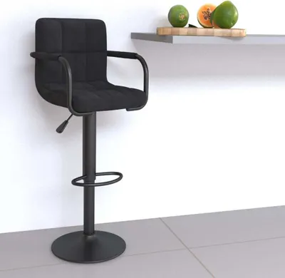 Obrázok produktu pre The Living Store Barová stolička black velvet