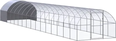Image de The Living Store Poulailler d'extérieur 3x16x2 m Acier galvanisé
