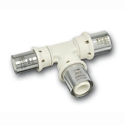 Produktbild von Aluverbund Pressfitting SANHA PPSU T-Stück reduziert 20 x 2 - 20 x 2 - 16 x 2 Multikontur DVGW