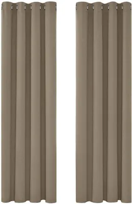 Obrázok produktu pre Záclony Unyqoos® Verdunkelung, zatemňovacie, s okami – sada 2 kusov, 138x117 cm (výška x šírka), 100% polyester s čiernou vrstvou, izolujúce