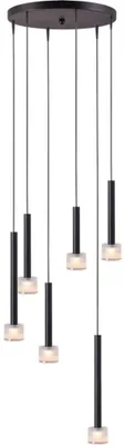 Productafbeelding van Led hanglamp Fabro 6-lichts - zwart