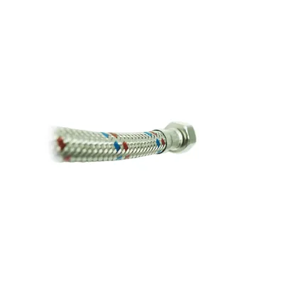 Produktbild von Edelstahl Panzerschlauch Flexschlauch 3/8" 1/2" Zoll Eckventil Anschlussschlauch 1/2" zu 3/8" 30
