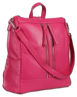 Produktbild von Toscanto Damen Cityrucksack Leder Rucksack fuchsia pink ORT100RP