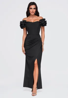 Produktbild von LARICA Kleid festlich elegantes Design Maxi LA-OM-DLR365 black L