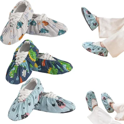 Productafbeelding van Overschoenen 3 paar, herbruikbaar, antislip, wasbaar, voor schoonmaken thuis
