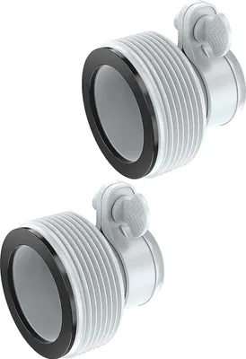 Obrázek produktu pro "Hadicový adaptér Bazénový hadicový adaptér se závitem, bazénový hadicový adaptér pro 1,5" a 1,25" přípojky, šedý 2ks"