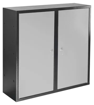 ADB Metall Werkstatt-Wandschrank 2-türig Lochwand Hängeschrank Werkstattschrank Werkzeugschrank 100 x 30 x 100 cm 332369 40855 4050049408554