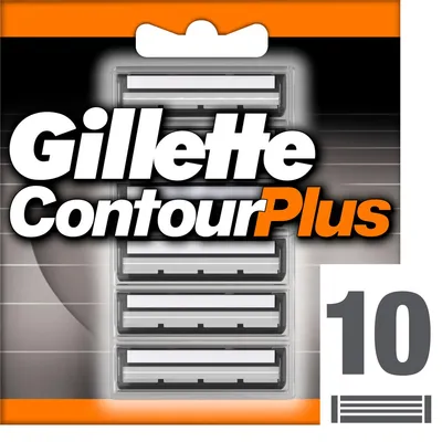 Obrázek produktu pro Gillette Contour Plus, Pánské, Gillette, Contour Plus, Vícebarevný, PEG-115M; Peg-7M; Peg-100; BHT, 10 kusů