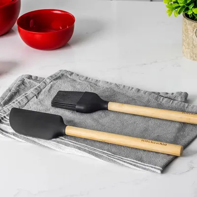 Produktbild von Kitchenaid Bambus-Schaberspatel mit hitzebeständigem und flexiblem Silikon head