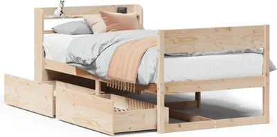 Immagine prodotto di vidaXL Letto in legno massiccio senza materasso 90x200 in legno di pino