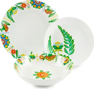 Zdjęcie produktu dla Zestaw naczyń Excelsa 18-częściowy Gipsy Flower porcelana kolorowa