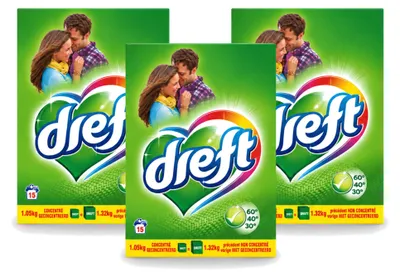 Produktbild von 3 x Dreft Waschpulver Original für Weißes und Buntes - 1,05 kg - Vorteilspackung - 3 Stücke