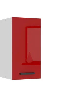 Produktbild von Belini Hängeschrank Küche, Küchenschränke SG. Breite 30 cm. Oberschrank mit 1 Tür, Küchenhängeschränke, Wandschrank Hängend, Rot Hochglanz