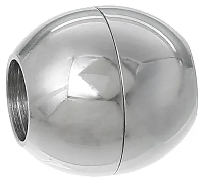 10 Edelstahl Magnetschließen / Magnet-Verschlüsse, rund, 13x13mm