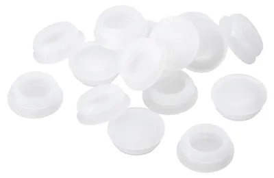 Silikon-Stopfen 25 Stück, rund, Ø 14,5–15,5 mm, transparent
