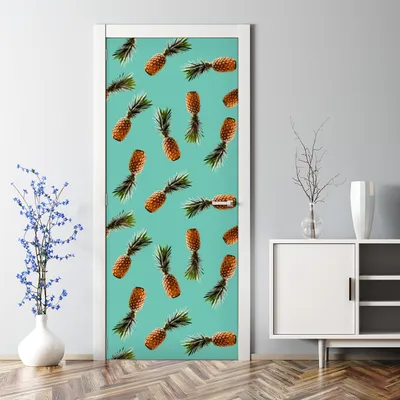 Produktbild von Dekorative Türtapete selbstklebend Klebefolie Türaufkleber Aufkleber Tropische Ananas 85 x 200 cm
