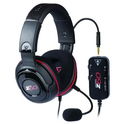 Obrázok produktu pre Turtle Beach Ear Force Z60, Kábel, Hranie, 20 - 20000 Hz, Slúchadlá s mikrofónom, Čierna, Červená