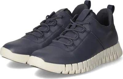 Produktbild von Ecco Herren Low Sneaker GRUUV Blau Glattleder Größe: 47