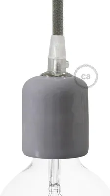 Image de Kit de douille E27 en céramique Creative-Cables - Gris