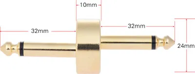 Zdjęcie produktu dla YDuupxe Złącze efektu gitarowego 2 szt. Złącze pedału 6,35 mm Z Transmisja sygnału o niskim poziomie szumów