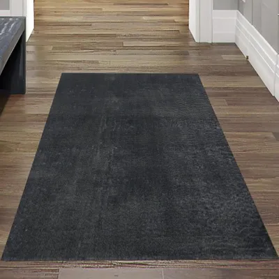 Produktbild von Shaggy Teppich Wohnzimmer weicher Hoch- & Langflor Flokati Badezimmer waschbar in anthrazit Größe - 60 x 110 cm