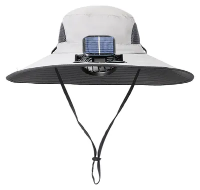 Produktbild von Solar-Ventilator-Hut, USB-aufladbar, UV-Schutz, atmungsaktiv, für Damen und Herren, ideal für Sommeraktivitäten im Freien, Angeln und andere Outdoor-Aktivitäten.