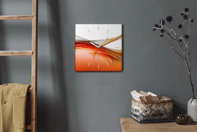 Produktbild von Coloray Hodiny Unikátní 30x30 cm  Tiché hodiny Pro obývací pokoj a kuchyň Nástěnné hodiny Plátno Bílé ručičky hodin - vlny