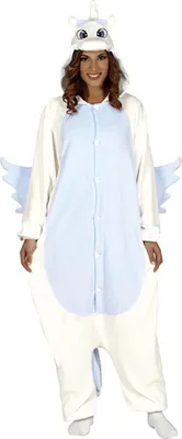 A woman is wearing a unicorn costume.