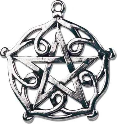 Produktbild von Brisingamen Pentagramm Anhänger Schmuck - Mit Halskette - 44x43mm